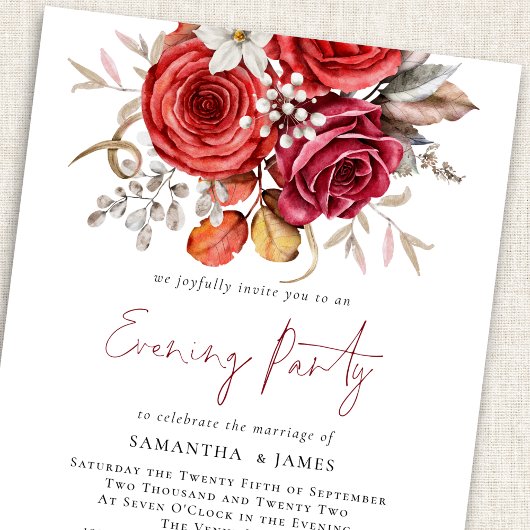 Budget Boho Florals QR Code Huwelijksavond Feest