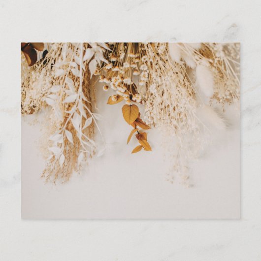 Budget Boho Flowers Foto Weddenschap Save the Date (Achterkant)