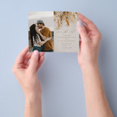 Budget Boho Flowers Foto Weddenschap Save the Date Flyer (Hand)