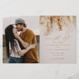 Budget Boho Flowers Foto Weddenschap Save the Date Flyer