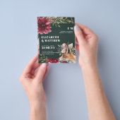 Budget Boho FOX Bourgondië Bloemige All-in-1 Trouw Flyer (Hand)