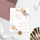 Budget Boho Garden Roos Baby shower Uitnodiging