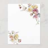 Budget Boho Garden Roos Baby shower Uitnodiging (Achterkant)