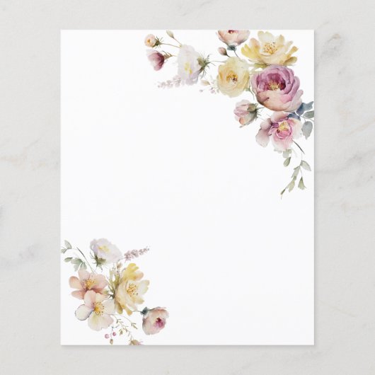 Budget Boho Garden Roos Baby shower Uitnodiging (Achterkant)