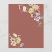 Budget Boho Garden Roos Doopuitnodiging (Achterkant)