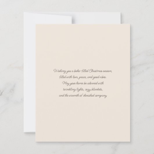 Budget Boho Geboorte Scène Vakantie Kaart (Achterkant)