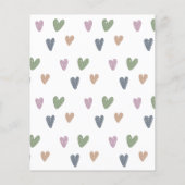Budget Boho Gedempte Regenboog Baby Shower Uitnod (Achterkant)
