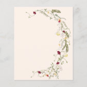 Budget Boho Girl Baby shower Invitation (Achterkant)