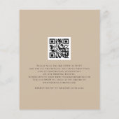 Budget Boho Grass Beige QR Code Wedding Invitation (Achterkant)