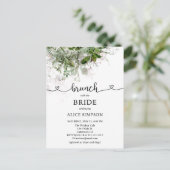 Budget Boho Greenery Brunch Vrijgezellenfeest Uitnodiging Briefkaart (Staand voorkant)