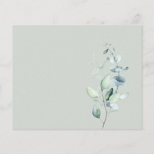 Budget Boho Greenery Eucalyptus Baby shower (Achterkant)