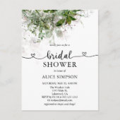 Budget Boho Greenery Heart Script Vrijgezellenfees Uitnodiging Briefkaart (Voorkant)