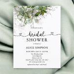Budget Boho Greenery Heart Script Vrijgezellenfees Uitnodiging Briefkaart<br><div class="desc">Briefkaart boho bridal doucheuitnodiging bevat groene bladeren en een schattig script met hart.</div>