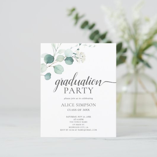 Budget Boho Greenery Leaves Graduation Party (Staand voorkant)