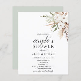 Budget Boho Greenery Pampa Grass Couples Shower