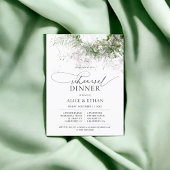 Budget Boho Greenery Script Rehearsal Dinner Uitnodiging Briefkaart