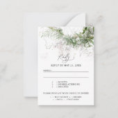 Budget Boho Greenery Wedding RSVP Notitiekaartje (Voorkant)