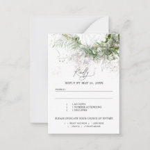 Budget Boho Greenery Wedding RSVP
