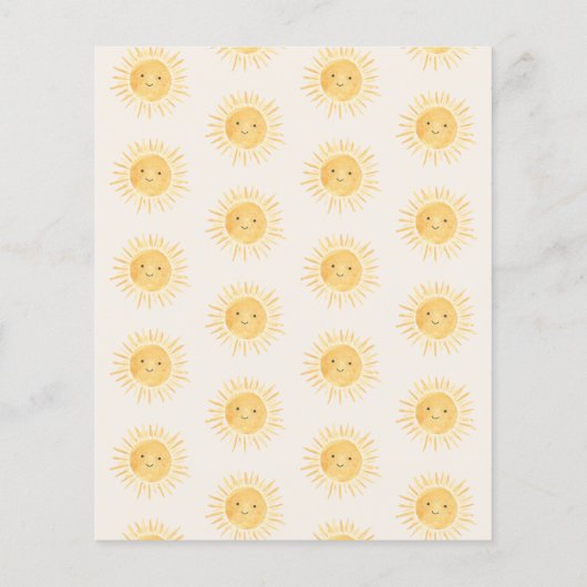 Budget Boho Hallo Sunshine Baby shower Uitnodiging (Achterkant)