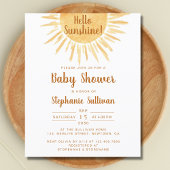 Budget Boho Hallo Sunshine Baby shower Uitnodiging