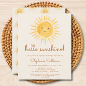Budget Boho Hallo Sunshine Baby shower Uitnodiging