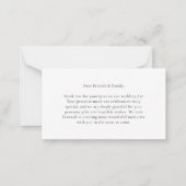 Budget Boho Heart Script Wedding Thank You Notitiekaartje (Achterkant)