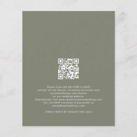 Budget Boho Herfst Bloemen Sage Bohemian Bruiloft (Achterkant)