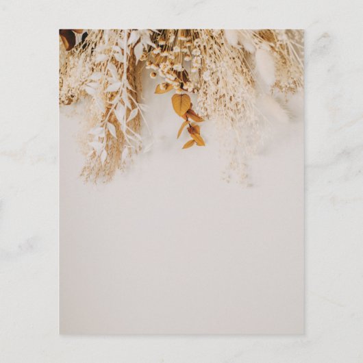 Budget Boho Herfst Flowers Weddenschap Save the Da (Achterkant)