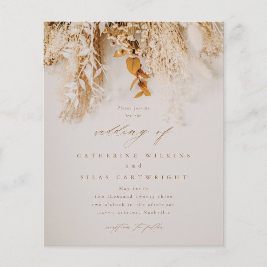 Budget Boho Herfst Flowers Wedding (Voorkant)