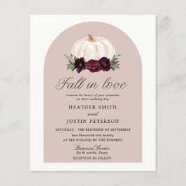 Budget Boho Herfst in Love Floral Pumpkin Wedding