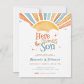 Budget Boho Hier Komt de Zoon Baby Shower (Voorkant)