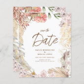 BUDGET BOHO Huwelijksuitnodiging Digitale Download (Voorkant / Achterkant)