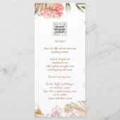 BUDGET BOHO Huwelijksuitnodiging Digitale Download Menu (Achterkant)