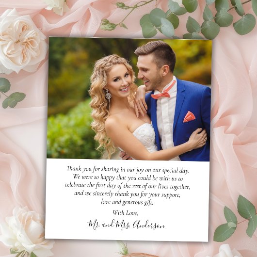 Budget Boho Kalligrafie 2 Foto Bruiloft Dank u