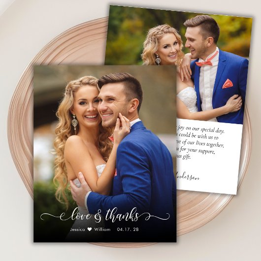 Budget Boho Kalligrafie 2 Foto Bruiloft Dank u