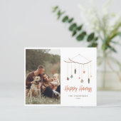 Budget Boho kerstboomtak Foto Holiday (Staand voorkant)