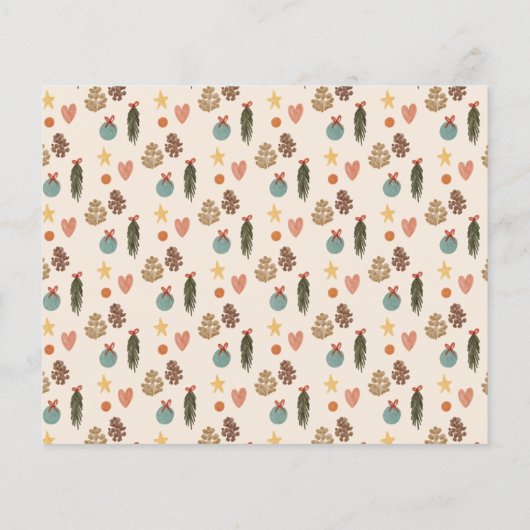 Budget Boho kerstboomtak Foto Holiday (Achterkant)