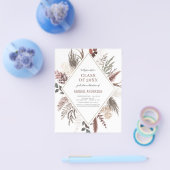 Budget Boho Klasse 20223Photo Afstudeerder Invitat Flyer (Enkel)