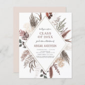 Budget Boho Klasse 2023 Afstudeerder Party Invitat (Voorkant / Achterkant)