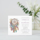 Budget Boho Kleurrijke Dreamcatcher Bruiloft Paars (Staand voorkant)