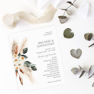 Budget Boho Koper & Bloem Kleine Trouwceremonie Flyer