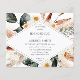 Budget Boho Koper Pampasgras & Bloemige Bruiloft 2 Flyer