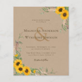 BUDGET Boho Kraft Sunflower bruiloft (Voorkant)