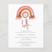 Budget Boho Leuke Leeuw Regenboog Geboorte Aankond (Voorkant)