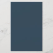 Budget Boho Maan Blauw Monogram Trouw Uitnodiging (Achterkant)