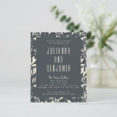 Budget Boho Modern Black Hand Drawn Floral Wedding (Staand voorkant)