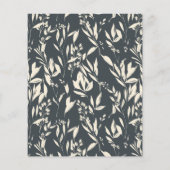 Budget Boho Modern Black Hand Drawn Floral Wedding (Achterkant)