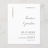 Budget Boho Moderne minimalistische foto bruiloft Flyer (Voorkant)