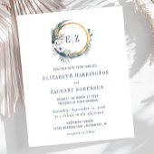 Budget Boho Moon Blue Monogram Weddenschap