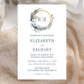 Budget Boho Moon Blue Monogram Weddenschap